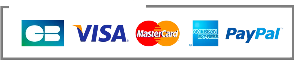 Paiement sécurisé - CB, Visa, Mastercard, American Express, PayPal